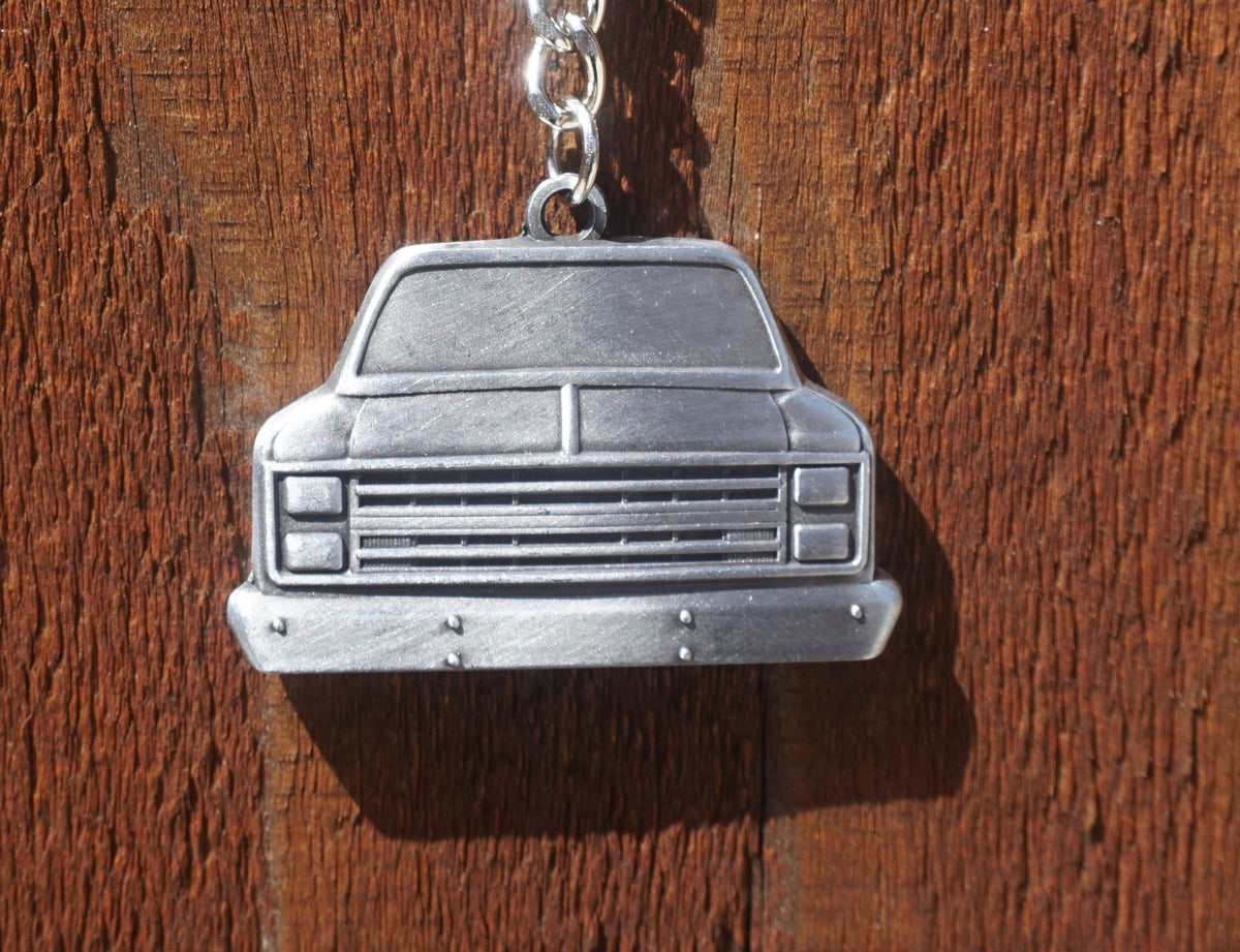 C10 Front View Double Sided 3D 1981–1987 Metal Truck Keychain