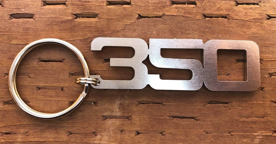 Stainless Steel 350 Chevy Keychain