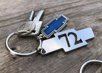 Load image into Gallery viewer, Two Digit Bowtie Stainless Steel Keychains Years from 53/96

