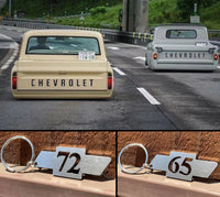 Load image into Gallery viewer, Two Digit Bowtie Stainless Steel Keychains Years from 53/96
