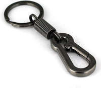 Load image into Gallery viewer, Vintage-Inspired Carabiner Keychain Black Chrome and Silver
