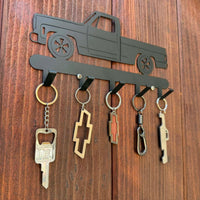 Load image into Gallery viewer, Bundle and save 1973–1987 Powder coated Black 5 Hooks Key Holder with 5 keychains

