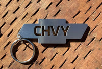 Load image into Gallery viewer, Stainless Steel CHVY Bowtie Keychain
