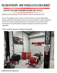 Load image into Gallery viewer, The 500 HP Recipe Budget 6.0 LS Build Guide - Instant (Download PDF)
