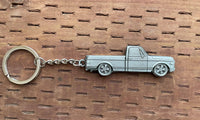 Load image into Gallery viewer, Double Sided 3D C10 1967–1972 Metal Truck Keychain Side View
