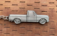 Load image into Gallery viewer, Double Sided 3D C10 1967–1972 Metal Truck Keychain Side View
