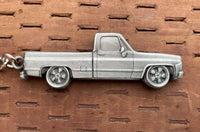 Load image into Gallery viewer, Double Sided 3D 1973–1987 Metal Truck Keychain Side View
