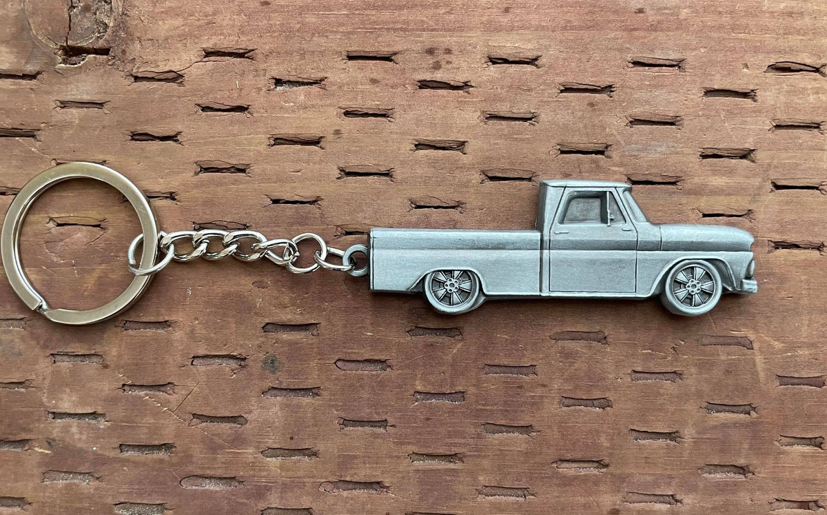 Double Sided 3D 1964–1966 Metal Truck Keychain Side View