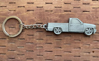 Load image into Gallery viewer, Double Sided 3D OBS 1988–1998 Metal Truck Keychain Side View
