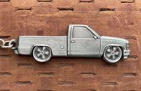 Load image into Gallery viewer, Double Sided 3D OBS 1988–1998 Metal Truck Keychain Side View
