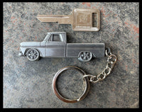 Load image into Gallery viewer, Double Sided 3D 1964–1966 Metal Truck Keychain Side View
