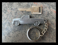 Load image into Gallery viewer, Double Sided 3D OBS 1988–1998 Metal Truck Keychain Side View
