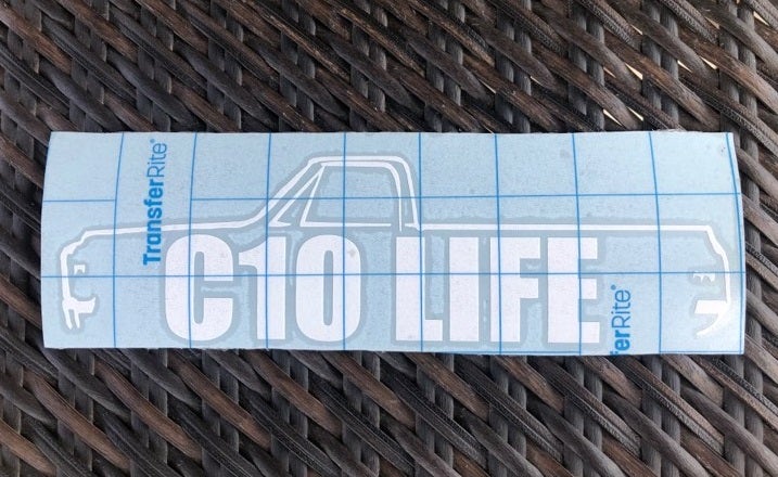 8.5" Second generation C10 Life 1967–1972 Decal