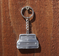Load image into Gallery viewer, C10 Front View Double Sided 3D 1971–1972 Metal Truck Keychain
