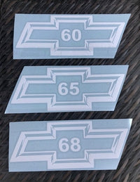Load image into Gallery viewer, 8&quot; Chevy BowTie Year Decal 1960 to 1969
