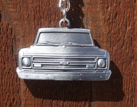 Load image into Gallery viewer, C10 Front View Double Sided 3D 1967–1968 Metal Truck Keychain
