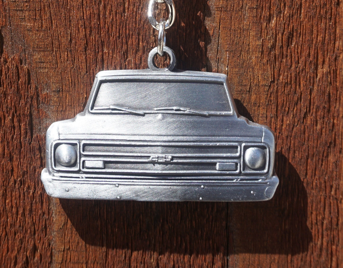 C10 Front View Double Sided 3D 1967–1968 Metal Truck Keychain