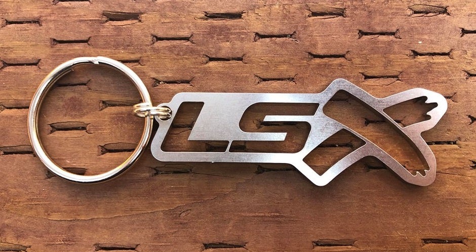 LSX V8 Chevy Engine Keychain (Stainless Steel)