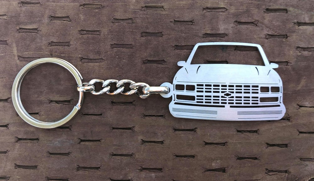 1988–1989 Chevy Front View Stainless Steel Key-chain