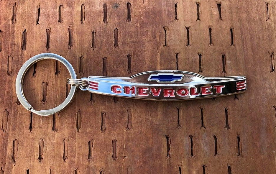 Chevy Advance Design Pickup Hood Emblem Keychain